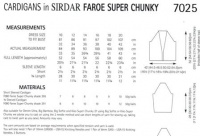 Knitting Pattern - Sirdar 7025 - Faroe Super Chunky - Cardigans
